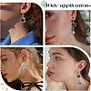 CHGCRAFT 40Pcs 4 Styles  304 Stainless Steel Leverback Earring Cabochon Setting Findings STAS-CA0001-33-6