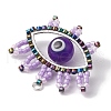 Seed Glass & Lampwork Pendant PALLOY-MZ00242-02-4