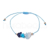 Gemstone Braided Bead Bracelet BJEW-JB11013-01-1