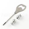 Bottle Opener Stainless Steel DIY Tableware Findings PALLOY-J697-05-4