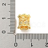 Rack Plating Brass Micro Pave Clear Cubic Zirconia European Beads KK-L215-204G-3