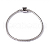 Tarnish Resistant 304 Stainless Steel Round Snake Chain European Style Bracelet Making STAS-L178-SL0202-21-1