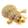 Christmas Theme Alloy Crystal Rhinestone Brooches JEWB-S022-02A-G-3