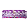 6Pcs Glass Seed & Brass Beaded Stretch Bracelets Set BJEW-JB09538-01-1