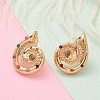 Alloy Cubic Zirconia Stud Earrings EJEW-M092-03G-1