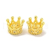 Brass Cubic Zirconia European Beads KK-L075-019G-1