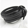 Flat Leather Jewelry Cord WL-WH0008-01B-04-1