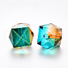 Two Tone Transparent Spray Painted Acrylic Beads ACRP-T005-26K-2