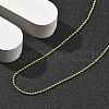 Brass Ball Chains Necklaces for Women NJEW-D302-21G-2