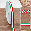 50 Yards Tricolor Polyester Striped Grosgrain Ribbon OCOR-WH0078-199B-4