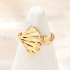 Brass Adjustable Cuff Rings for Women RJEW-B132-01B-P-1