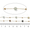 Natural Flower Amazonite & 304 Stainless Steel Beads Link Chains CHS-K021-08A-07-3