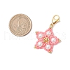 Glass Seed Beads Pendant Decorations HJEW-MZ00170-03-3