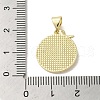 Brass Pave Shell Pendants KK-I708-12A-G-3
