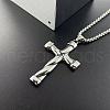 Stylish Punk Stainless Steel Cross Pendant Necklaces for Fashionable Men CC6741-3