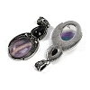 Natural Colorful Fluorite & Obsidian Pendants G-I370-08AS-03-2