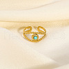 Vintage Synthetic Turquoise Eye Ring ED3858-3-1