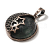 Natural Green Fluorite Pendants G-P560-01R-25-2