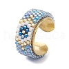 Glass Seed Beads Cuff Rings RJEW-MZ00016-03-1