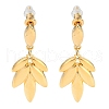 Wheat Brass Drawbench Dangle Earring EJEW-L288-009G-2