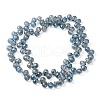 Electroplate Glass Beads Strands X-EGLA-D030-17L-2