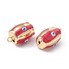 Brass Enamel Pendants KK-A176-03G-04-2