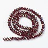 Electroplate Transparent Glass Beads Strands EGLA-A034-T4mm-R08-2