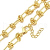 Rack Plating Brass Knot Link Chain Necklaces for Women NJEW-C059-24G-2