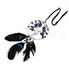 Natural Lapis Lazuli & Amethyst & Opalite Big Wire Wrapped Pendants G-T133-15A-2