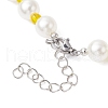 Fruit Polymer Clay & Glass Seed & Acrylic Pearl Beaded Necklace NJEW-JN04582-03-5