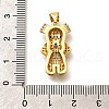 Rack Plating Brass Micro Pave Cubic Zirconia Enamel Pendants KK-L226-032G-01-3