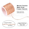 Brass Coated Iron Flat Cable Chains CH-TAC0007-02RG-4