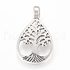 Tibetan Style Alloy Pendants TIBEP-Q064-06AS-RS-1