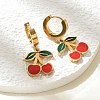 304 Stainless Steel Enamel Hoop Earrings EJEW-M080-01G-4