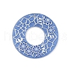 Opaque Printed Relief Acrylic Pendants OACR-R007-03D-1