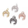 Brass Micro Pave Cubic Zirconia Pendants ZIRC-G166-06-1