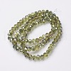 Electroplate Transparent Glass Beads Strands EGLA-A034-T3mm-S17-3