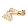 Natural White Shell Alphabet Charms STAS-M338-02G-M-2