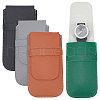  4Pcs 4 Colors PU Leather Jewelry Storage Clamshell Bags ABAG-NB0002-06-7