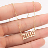 2019 Birth Year Number 201 Stainless Steel Pendant Cable Chain Necklaces FS-WGB5F08-66-1