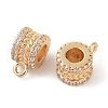 Brass Pave Clear Cubic Zirconia Beads KK-N256-08G-C-2