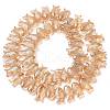Electroplate Transparent Glass Beads Strands EGLA-C007-08B-2