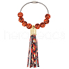 Imitation Leather Tassel Pendant Decorations AJEW-WH20011-20C-1