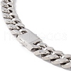 Non-Tarnish 304 Stainless Steel Curb Chains Necklace for Women NJEW-E155-08P-01-3