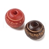 Painted Natural Wood Beads X-WOOD-N006-02A-M-2