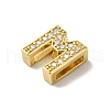 Brass Micro Pave Cubic Zirconia Beads KK-H487-25G-13-2