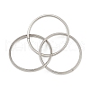 201 Stainless Steel Trinity Interlocking Ring Finger Rings FS-WG6776A-07-2