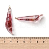 Inner Dried Flower Transparent Resin Pendants RESI-A043-08A-3