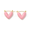 304 Stainlee Steel with Plastic Hoop Earring EJEW-Z045-11B-1