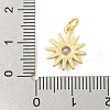Rack Plating Brass Micro Pave Clear Cubic Zirconia Pendants KK-B093-23G-3